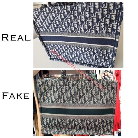 how to spot a fake dior book tote